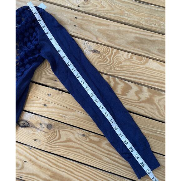 NWT $34.99 DE Collection Bouquet Cardigan Size Small Women’s Navy - Picture 8 of 8